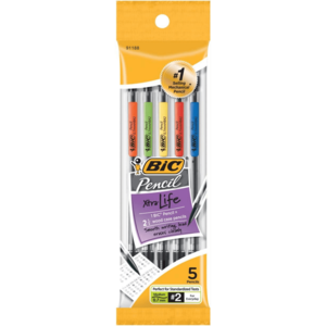 A 5 pack of Bic 0.7mm mechanical pencils.